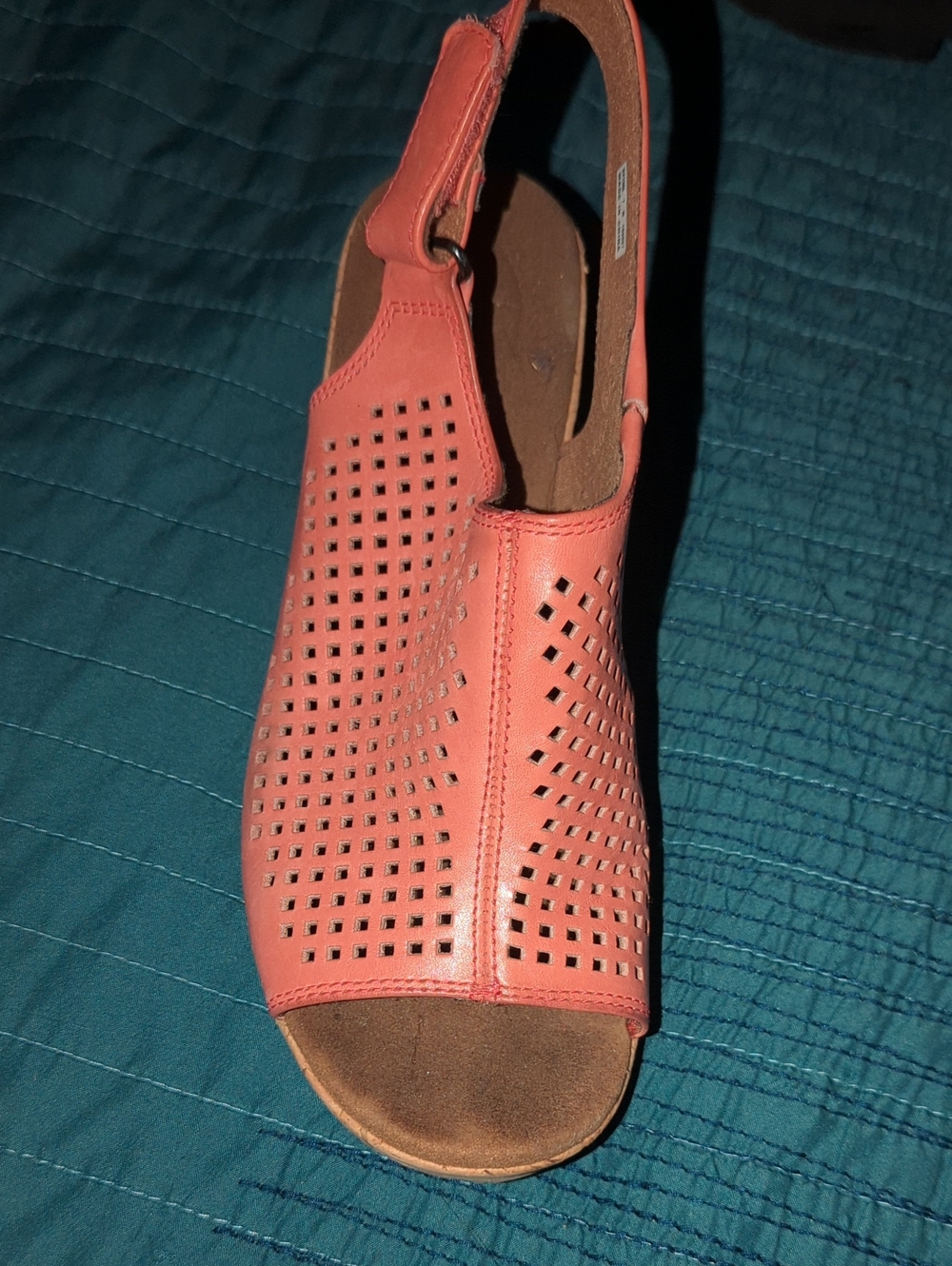 Rockport Coral Perforated Slingback Sanda Sz 7l